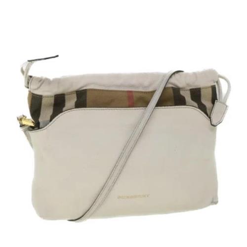 Burberry Vintage Pre-owned Laeder axelremsvskor Beige, Dam