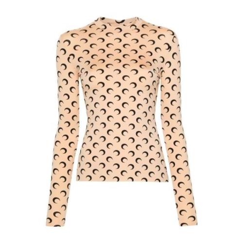 Marine Serre Beige Topp med Stil Beige, Dam