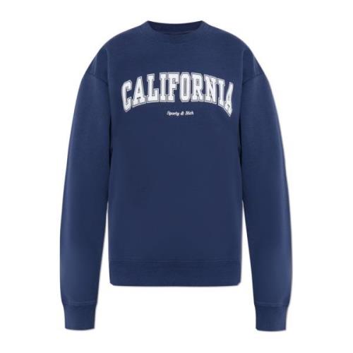 Sporty & Rich Sweatshirt från Wall Street kollektionen Blue, Unisex