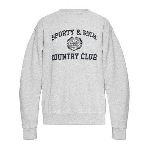 Sporty & Rich Sweatshirt från Wall Street-kollektionen Gray, Unisex