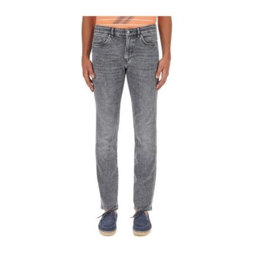 Boss Slim-Fit Denim Jeans Gray, Herr