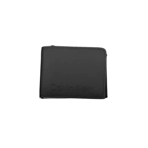 Calvin Klein Elegant svart läder RFID-plånbok Black, Unisex