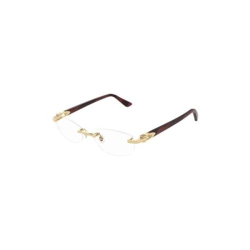 Cartier Guld Acetat Glasögon - Mod. Ct0318 Yellow, Unisex