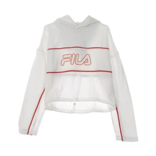 Fila Cropped Hooded Sweatshirt Romy Top White, Dam