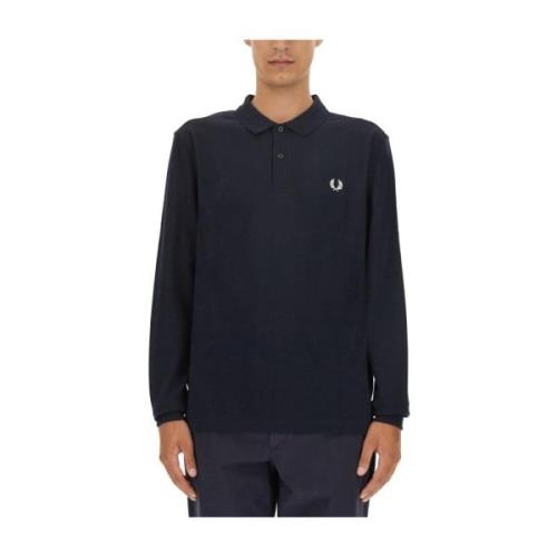 Fred Perry Logo Pikétröja Blue, Herr