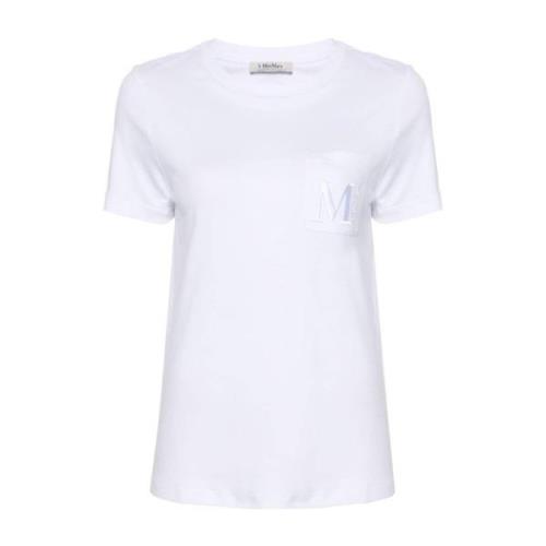 Max Mara Vit T-shirt Madera Bomullstyg White, Dam