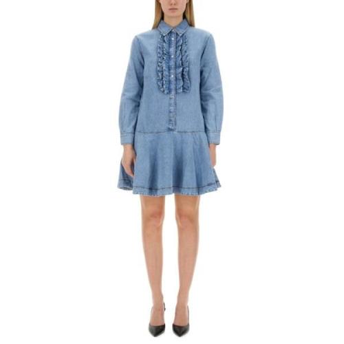 Moschino Chambray Skjortklänning Blue, Dam