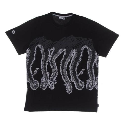 Octopus Svart Herr Crew Neck T-shirt Black, Herr