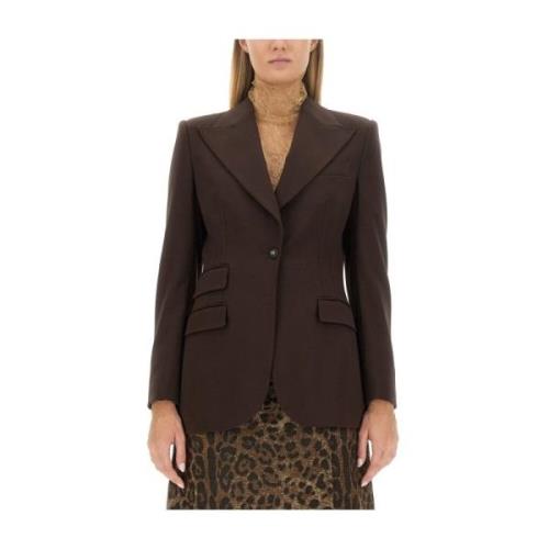 Dolce & Gabbana Lyxig Dubbelknäppt Blazer Brown, Dam