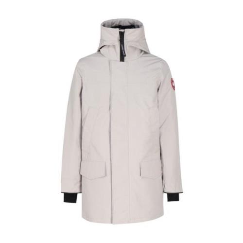 Canada Goose Vit Dunfodrad Jacka med Justerbar Huva White, Herr