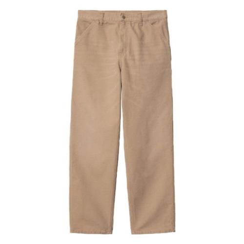 Carhartt Wip Single Knee Långa byxor Beige, Herr