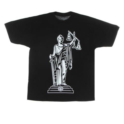 Obey Justice Print Tee Svart Kortärmad Black, Herr