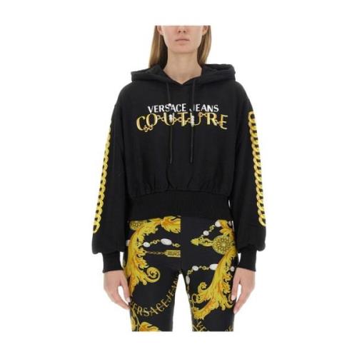 Versace Jeans Couture Logo Hoodie för kvinnor Black, Dam