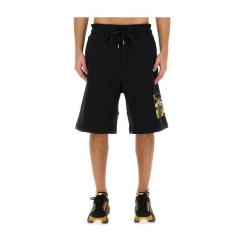 Versace Jeans Couture Logo Bermuda Shorts för Män Black, Herr