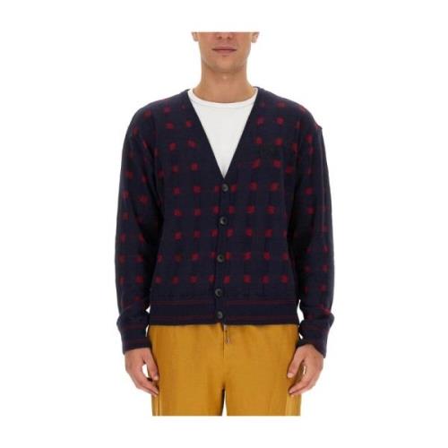 Etro Lyxig V-ringad Cardigan för Män Blue, Herr