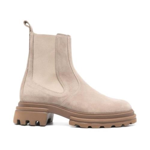 Hogan Beige Mocka Chelsea Ankelboots Kvinnor Beige, Dam