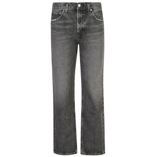 Agolde Grå Straight Jeans för Kvinnor Gray, Dam