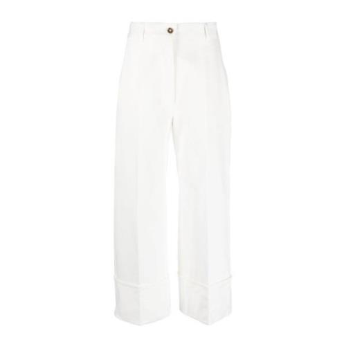 Patou Leather Trousers White, Dam