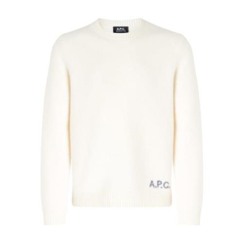 A.p.c. Edward Pullover Sweater Beige, Herr