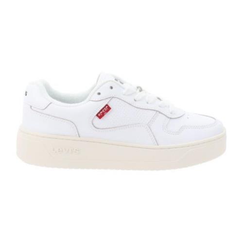 Levi's Läder Damsneakers Stiligt Komfort White, Dam