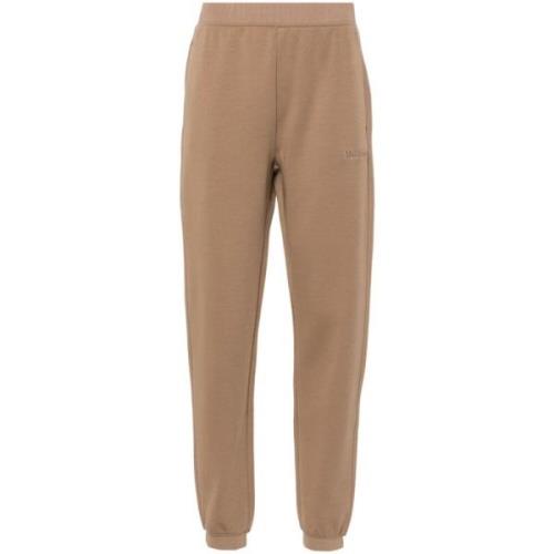 Max Mara Beige Bomullsblandad Jersey Sweatpants Beige, Dam