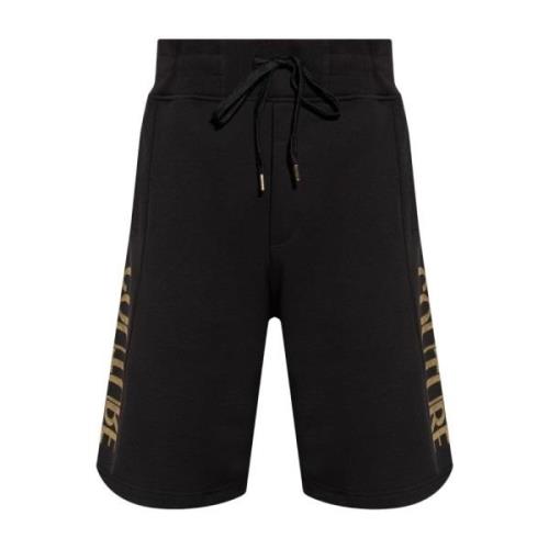 Versace Jeans Couture Svarta Casual Shorts för Män Black, Herr