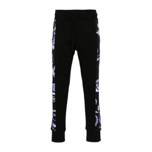 Versace Jeans Couture Svarta sweatpants för män Black, Herr