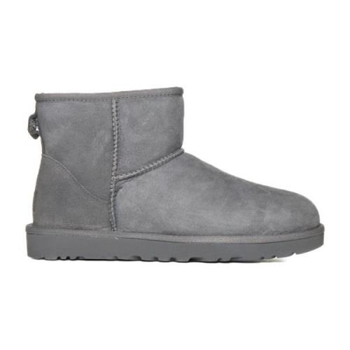 UGG Grå Shearling Ankelboots Gray, Dam