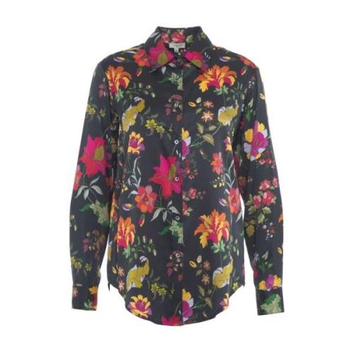 Himon's Blus med blommigt tryck, lång ärm Multicolor, Dam