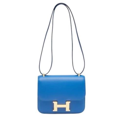 Hermès Vintage Pre-owned Laeder crossbodyvskor Blue, Dam