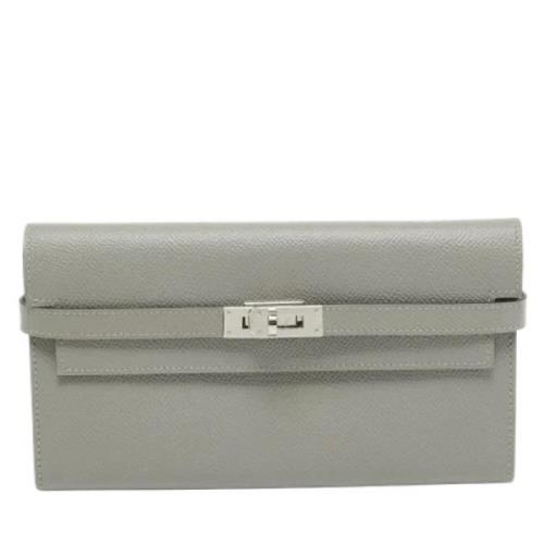 Hermès Vintage Pre-owned Leather Wallet Gray, Dam