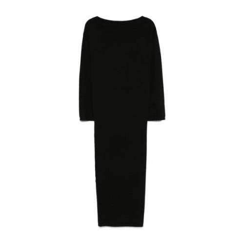 Birgitte Herskind Svart Off-Shoulder Stickad Klänning Black, Dam