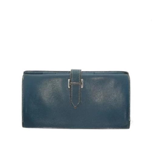 Hermès Vintage Pre-owned Leather Wallet Blue, Dam