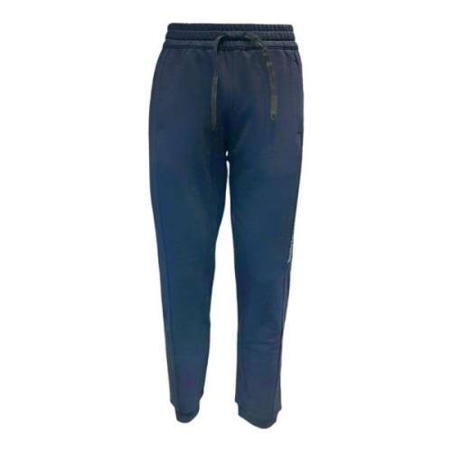 Emporio Armani EA7 Blå sweatpants med främre logotyp Blue, Herr