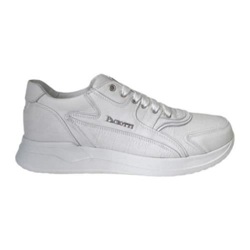 Paciotti Vit lädersneaker med dolktryck White, Herr