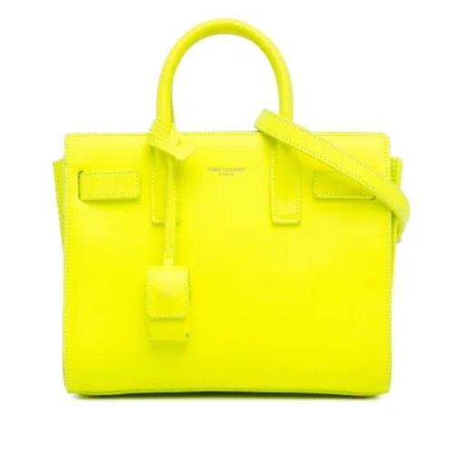 Yves Saint Laurent Vintage Pre-owned Laeder handvskor Yellow, Dam