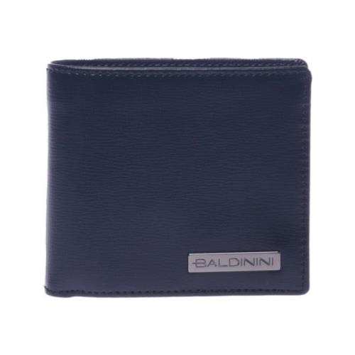 Baldinini Wallet in dark blue palmellato leather Blue, Herr