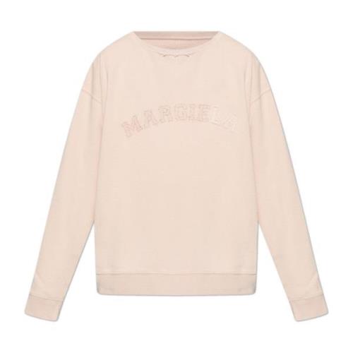 Maison Margiela Sweatshirt med vintageeffekt Pink, Herr