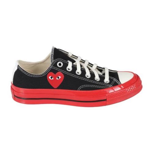 Comme des Garçons Play Röd Sula Låg Topp Sneakers Black, Herr