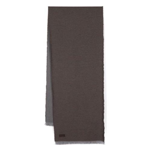 Canali Lyxig Cashmere Scarf Made in Italy Brown, Herr