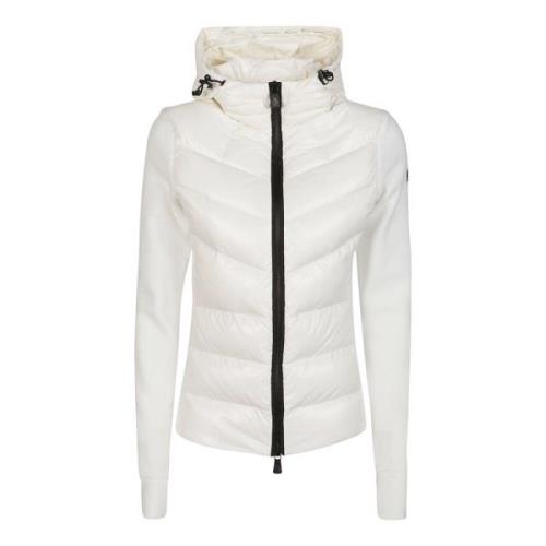 Moncler Stilren Bianco Cardigan Jacka White, Dam