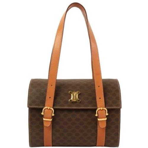 Celine Vintage Pre-owned Tyg handvskor Brown, Dam