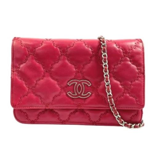 Chanel Vintage Pre-owned Laeder plnbcker Red, Dam