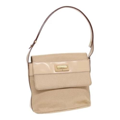 Celine Vintage Pre-owned Nylon celine-vskor Beige, Dam