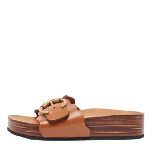 Chloé Pre-owned Pre-owned Laeder sandaler Brown, Dam