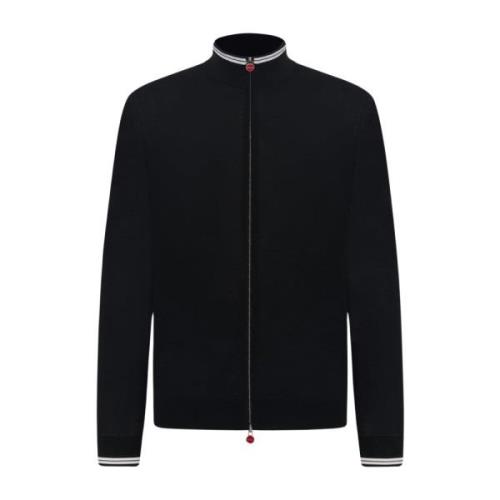 Kiton Ull Blouson Kofta Black, Herr