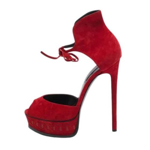 Casadei Pre-owned Pre-owned Mocka sandaler Red, Dam