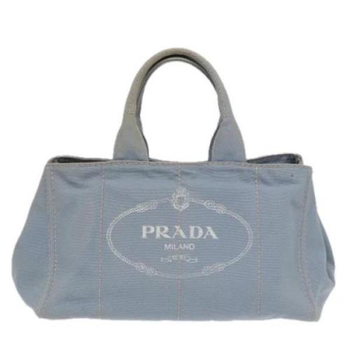 Prada Vintage Pre-owned Canvas prada-vskor Blue, Dam