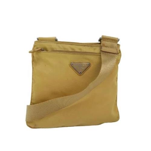 Prada Vintage Pre-owned Nylon prada-vskor Yellow, Dam