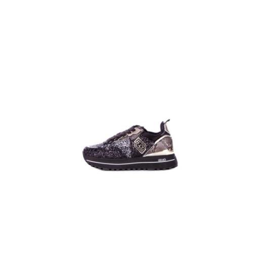 Liu Jo Sportiga Svarta Sneakers med Sidologo Black, Dam